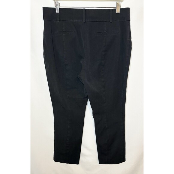 Anthropologie The Essential Slim‎ Black Slim Crop Pants Women's Pockets 16 - Picture 2 of 9